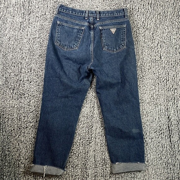 VINTAGE Guess Jeans Original Fit Cropped Ankle 90's Y2K Distressed Women's 31 - Picture 9 of 11